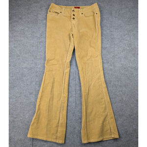 Vintage Y2K Low Rise Corduroy Flare Pants Womens 7 Tan Boot Cut Western 90s Jean
